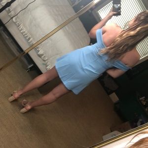 by the way. Dresses - Blue off the shoulder dress by the way. Dresses - Blue off the shoulder dress
